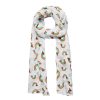 Erstwilder Scarves | Rainbow Ruff Neck Scarf White