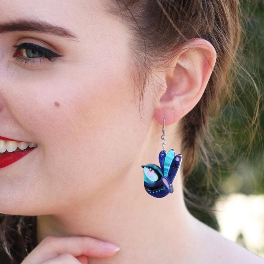 Erstwilder Earrings | The Splendid Fairy Wren Earrings