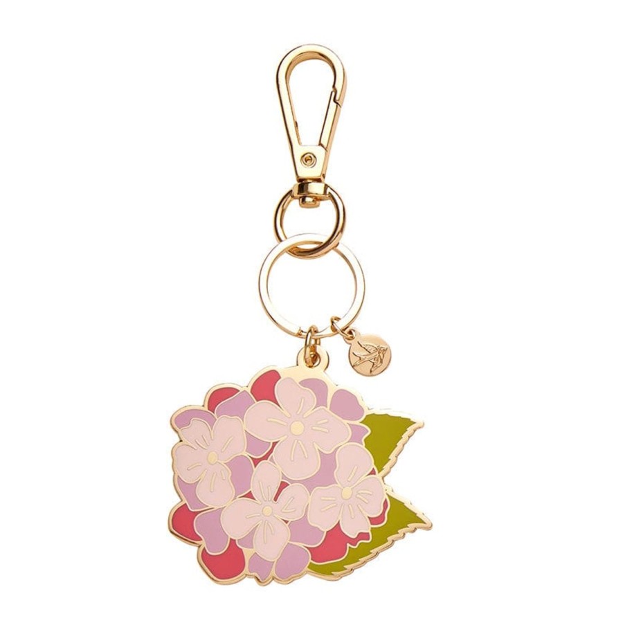 Erstwilder Enamel Key Rings | Heartfelt Hydrangea Key Ring