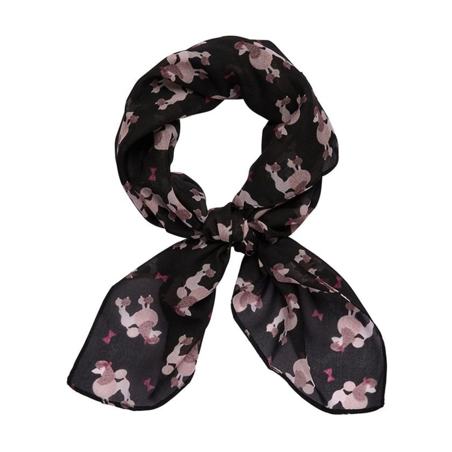 Erstwilder Scarves | Madame Caniche Head Scarf - Black