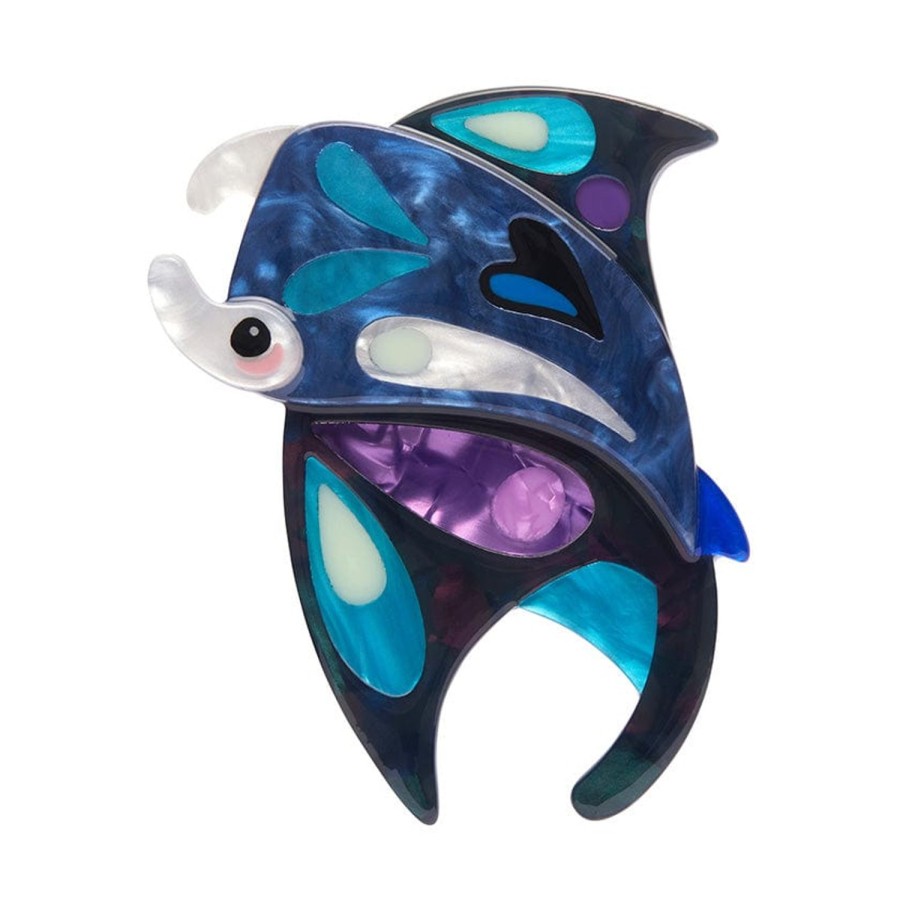 Erstwilder Brooches | The Mercurial Manta Ray Brooch