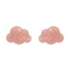 Erstwilder Essential Earrings | Cloud Solid Glitter Resin Stud Earrings - Pink