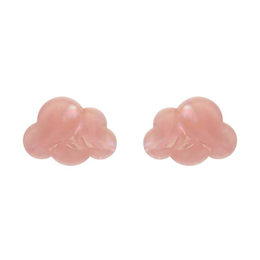 Erstwilder Essential Earrings | Cloud Solid Glitter Resin Stud Earrings - Pink