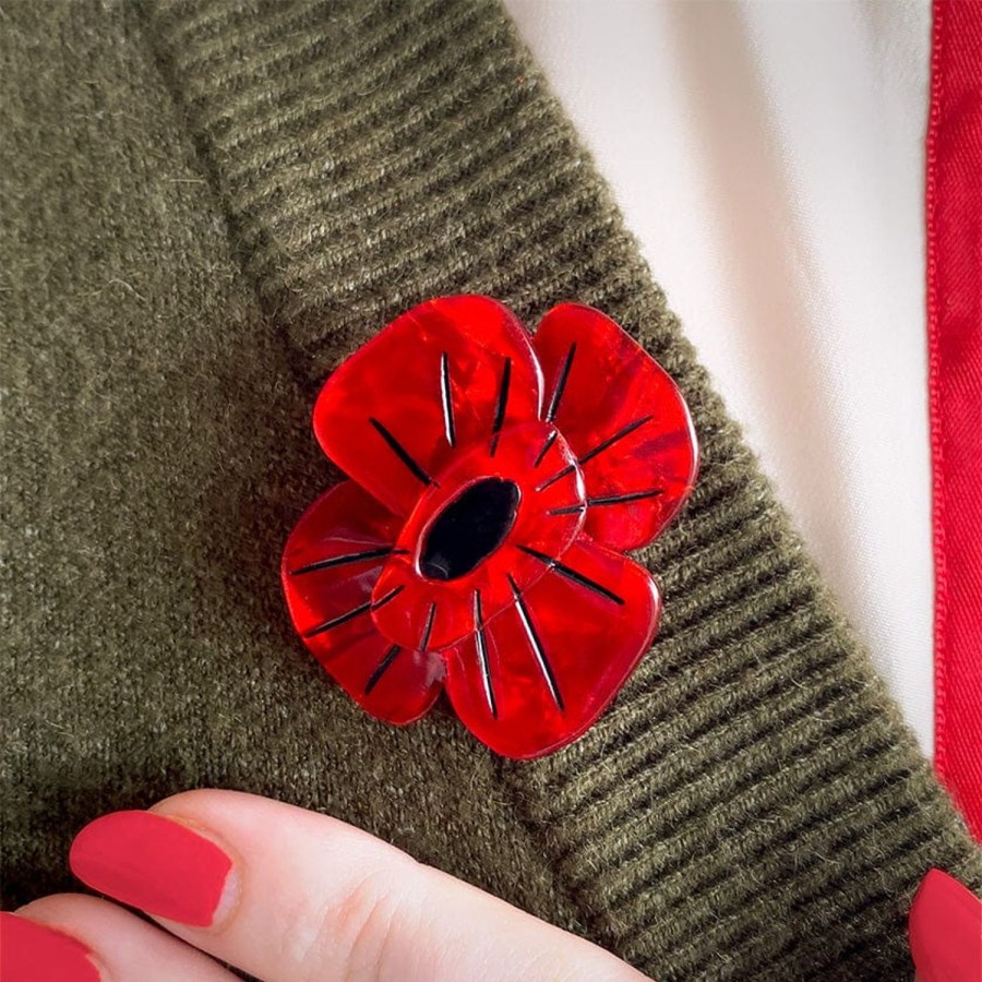 Erstwilder Brooches | Remembrance Poppy Mini Brooch