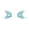 Erstwilder Essential Earrings | Atomic Boomerang Glitter Stud Earrings - Blue