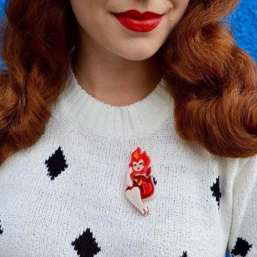 Erstwilder Brooches | Felicity Of The Fire Brooch