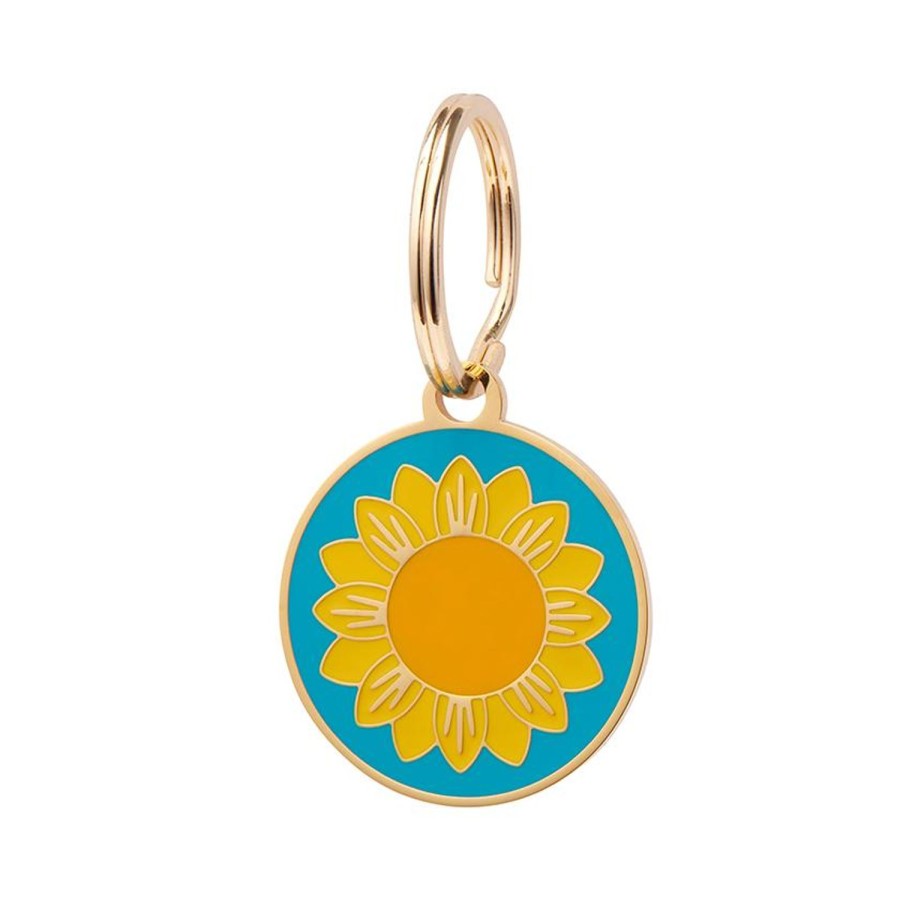 Erstwilder Enamel Key Rings | Sumptuous Sunflower Enamel Pet Charm