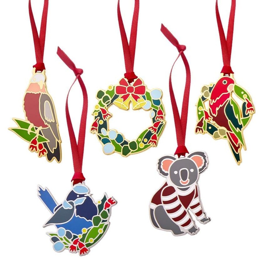 Erstwilder Tree Ornaments | An Australian Christmas Ornament Pack - 5 Piece