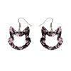 Erstwilder Essential Earrings | Cat Head Chunky Glitter Resin Drop Earrings - Pink