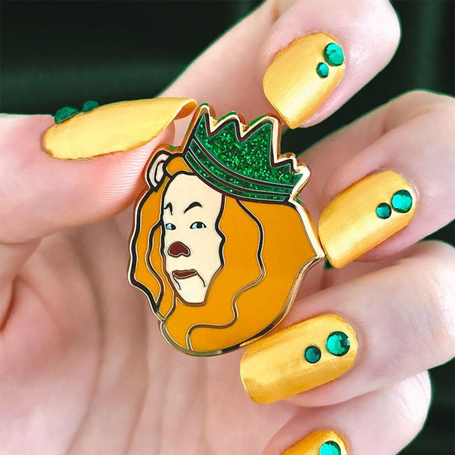 Erstwilder Enamel Pins | Cowardly Lion Enamel Pin