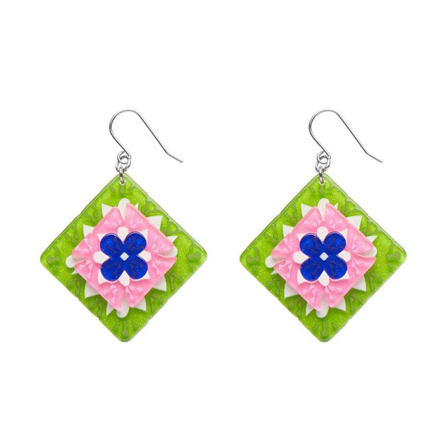 Erstwilder Earrings | Cosy Comfort Earrings - Green