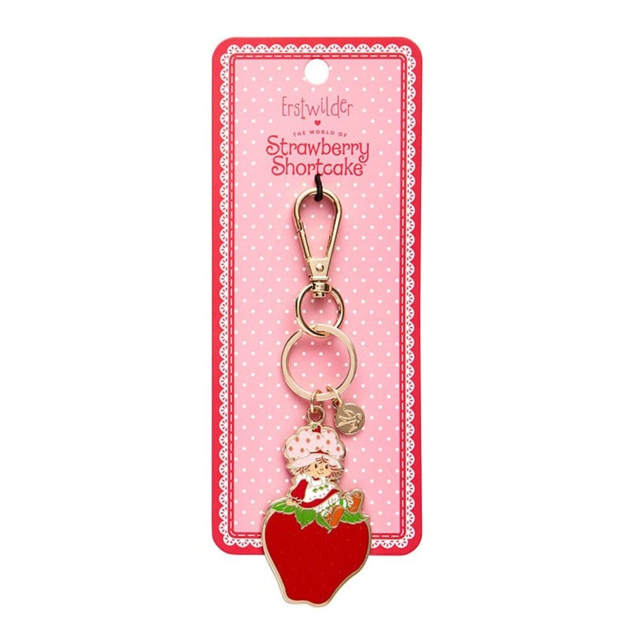 Erstwilder Enamel Key Rings | Sitting On A Strawberry Enamel Key Ring