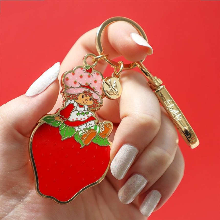 Erstwilder Enamel Key Rings | Sitting On A Strawberry Enamel Key Ring