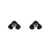 Erstwilder Essential Earrings | Poodle Glitter Stud Earrings - Black