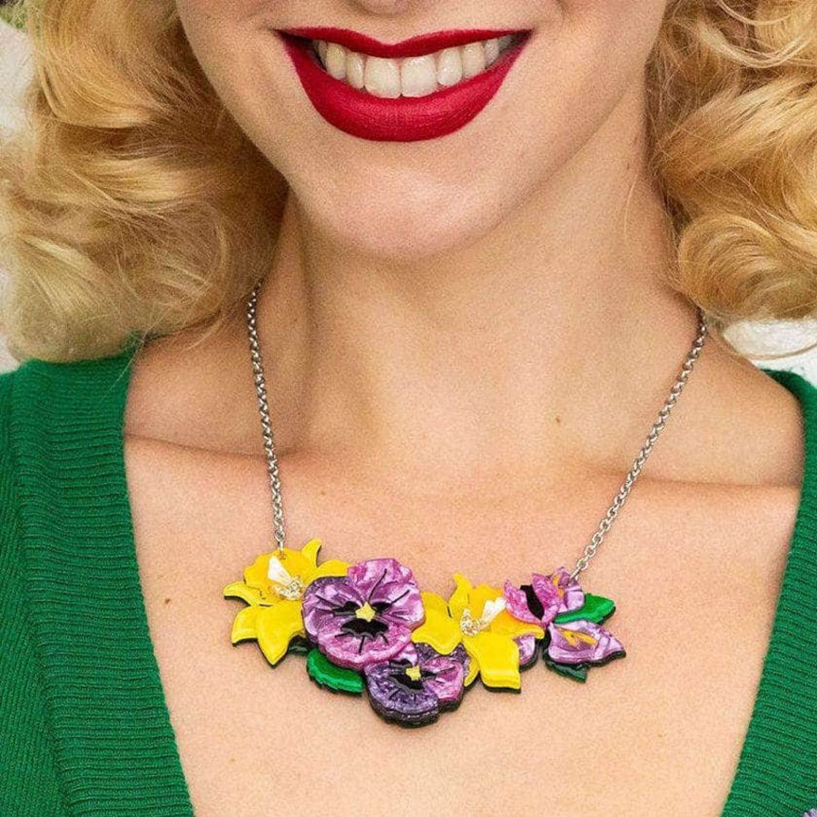 Erstwilder Necklaces | Love-In-Idleness Flower Necklace (Small)