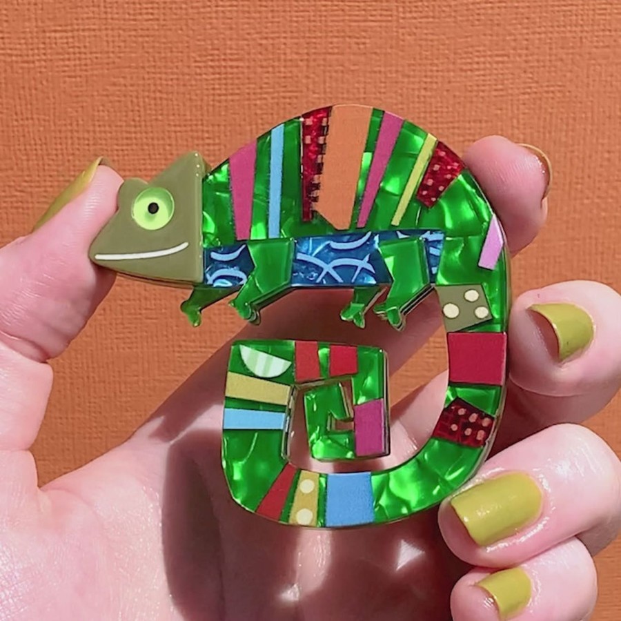 Erstwilder Brooches | A Chameleon Named Pop Brooch