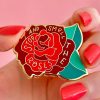 Erstwilder Enamel Pins | Stop And Smell The Roses Enamel Pin