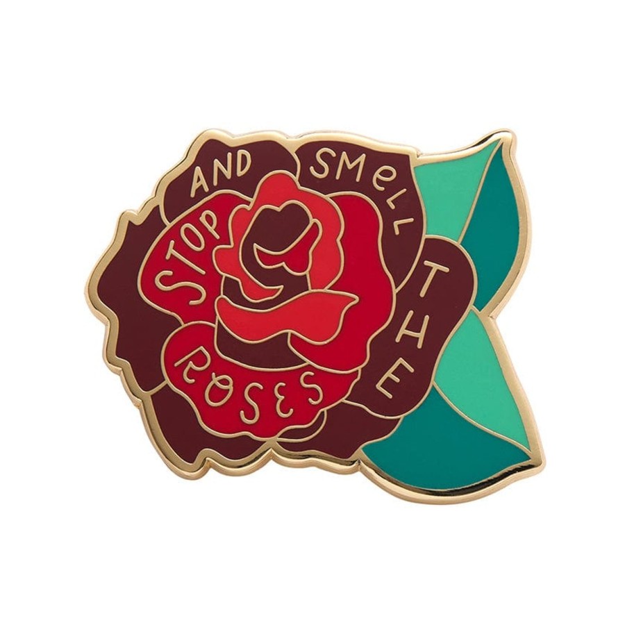 Erstwilder Enamel Pins | Stop And Smell The Roses Enamel Pin