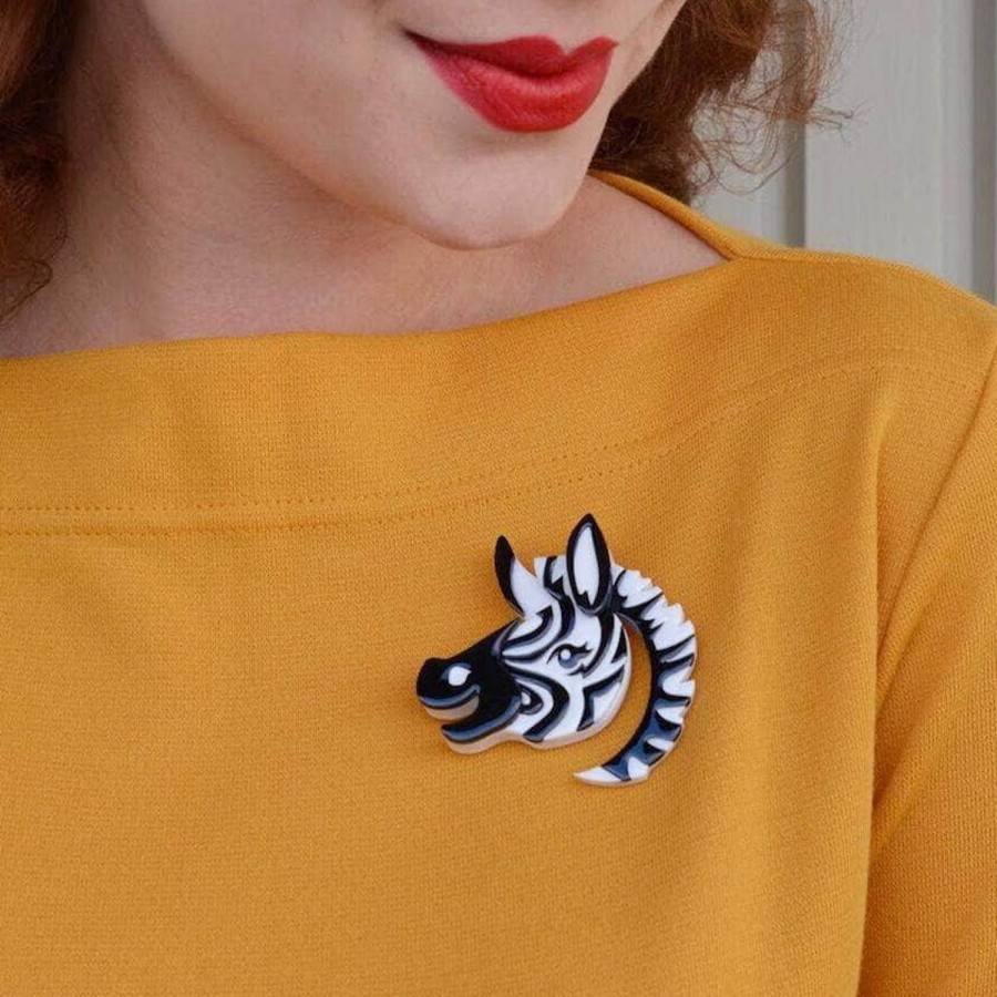 Erstwilder Brooches | Zesty Zebra Brooch