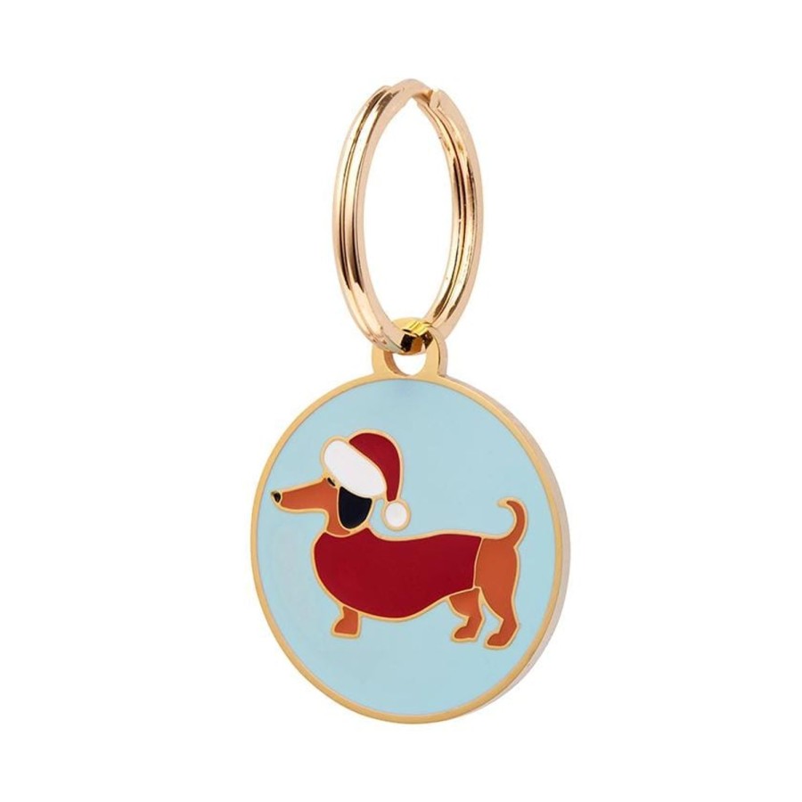 Erstwilder Enamel Key Rings | Christmas Spiffy Enamel Pet Charm