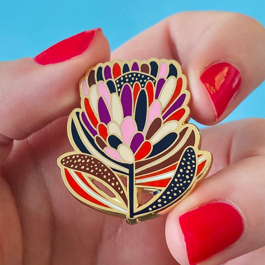 Erstwilder Enamel Pins | Protea In Bloom Enamel Pin