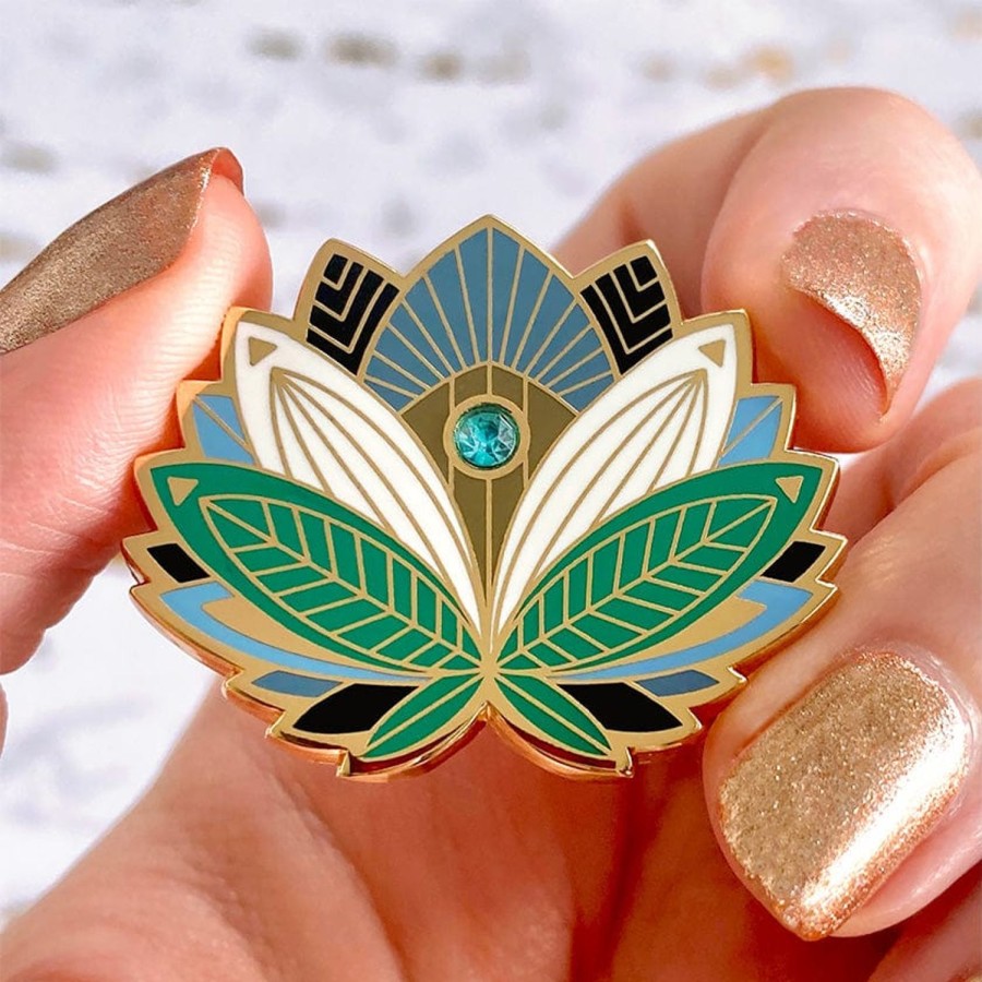 Erstwilder Enamel Pins | The Blue Lotus Enamel Pin