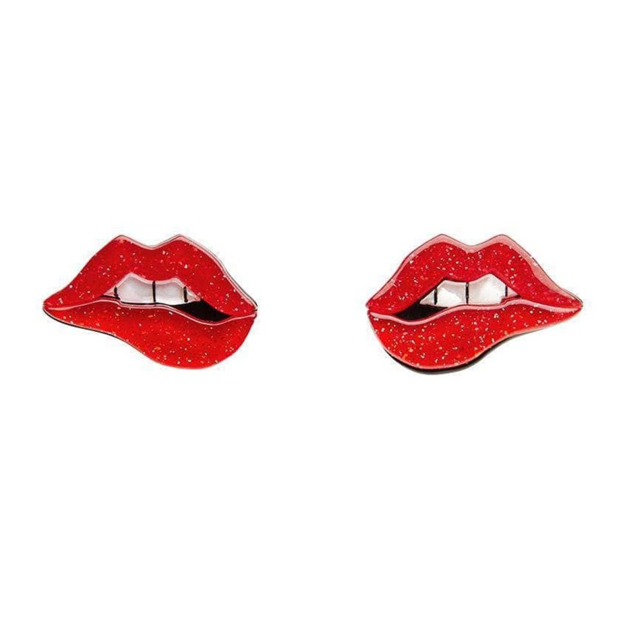 Erstwilder Earrings | Double Feature Lips Stud Earrings