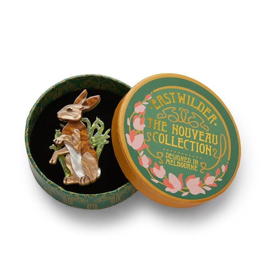 Erstwilder Brooches | Habitual Hare Brooch