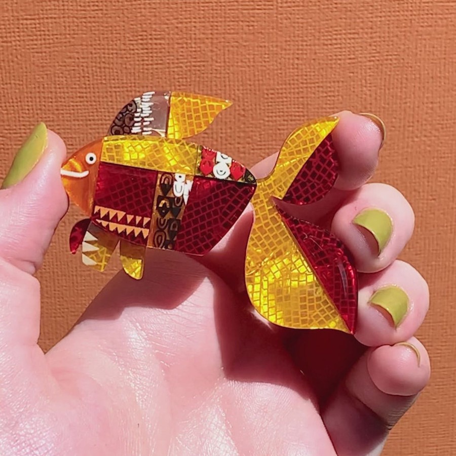 Erstwilder Brooches | A Goldfish Named Silence Brooch