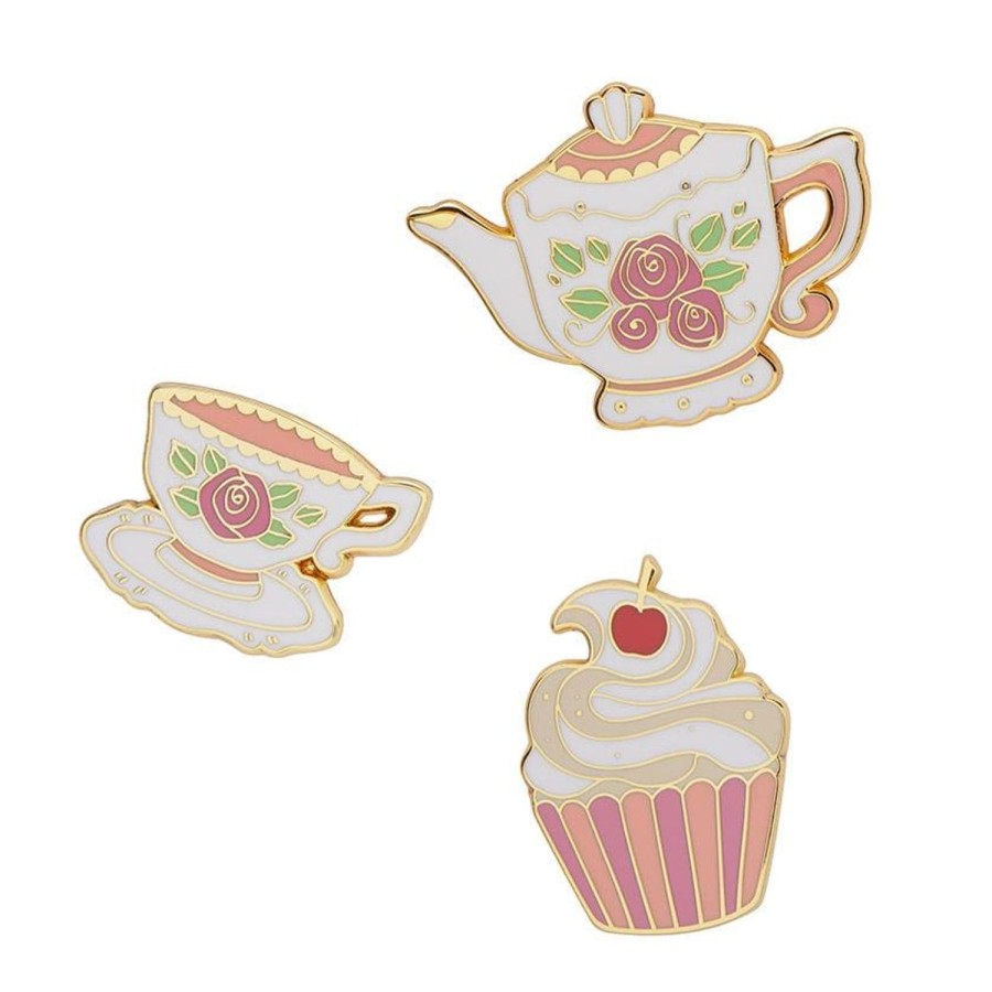 Erstwilder Enamel Pins | Time For Tea Enamel Pin Set