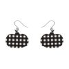 Erstwilder Essential Earrings | Pumpkin Gingham Drop Earrings - Black