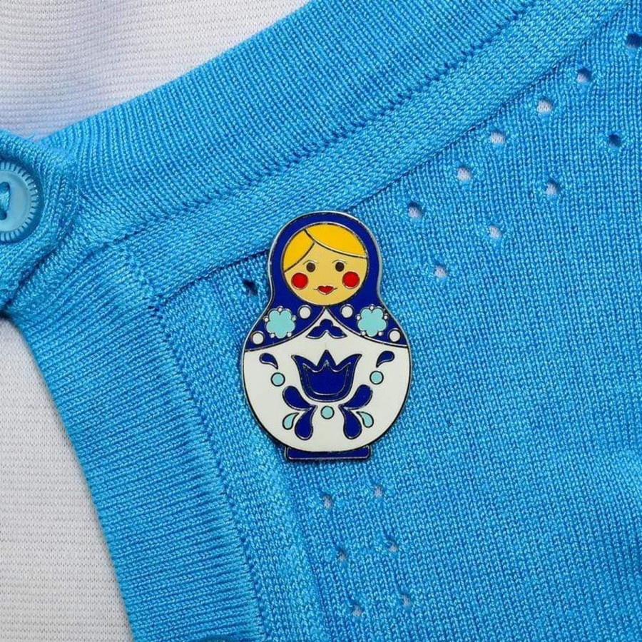 Erstwilder Enamel Pins | Matryoshka Memories Medium Enamel Pin