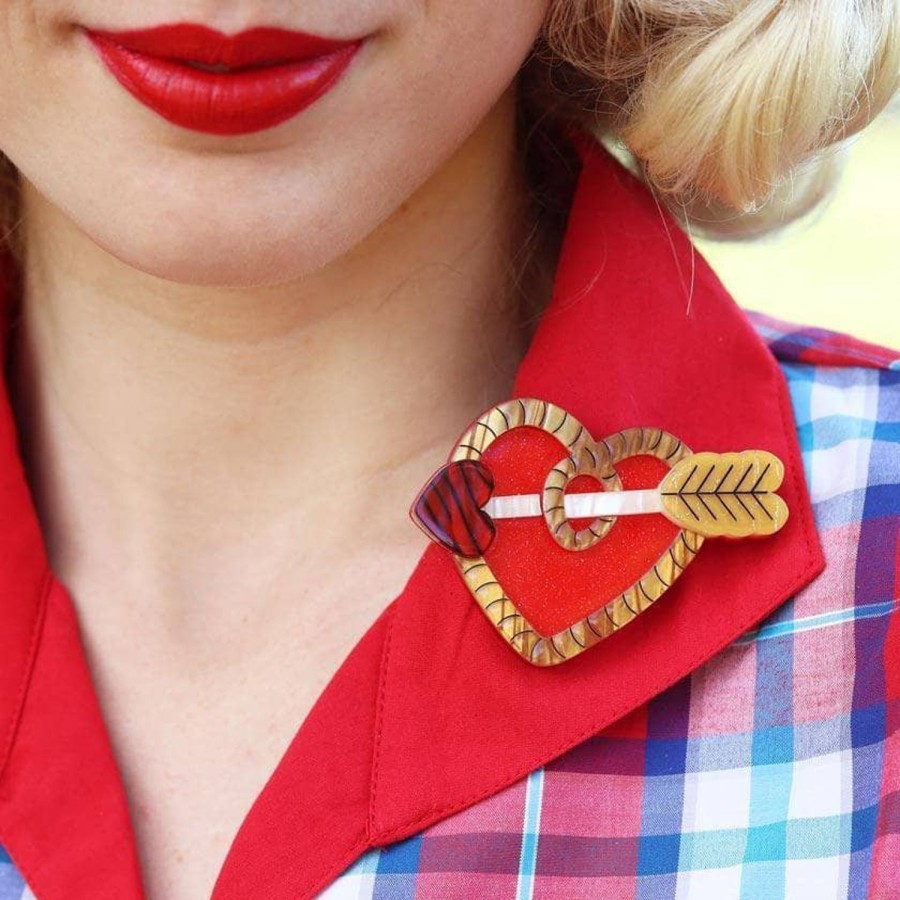 Erstwilder Brooches | A Shot Through The Heart Brooch