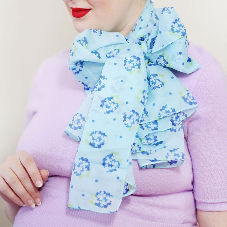 Erstwilder Scarves | Heartfelt Hydrangea Neck Large Neck Scarf