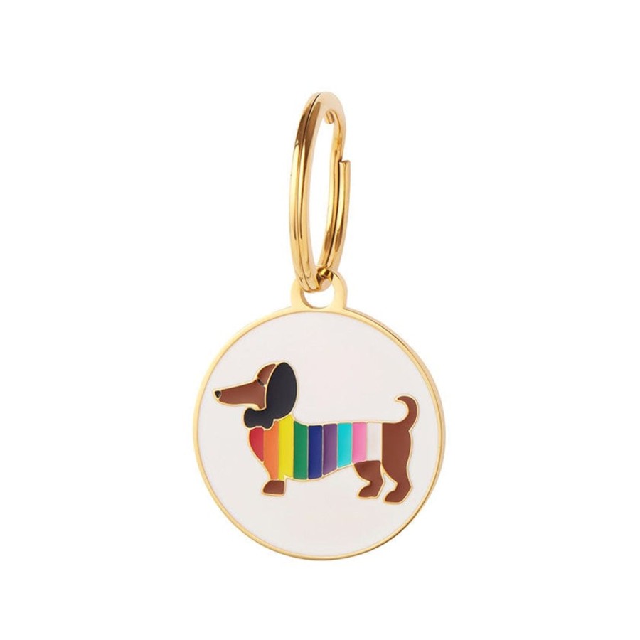 Erstwilder Enamel Key Rings | Spiffy The Supportive Dog Enamel Charm