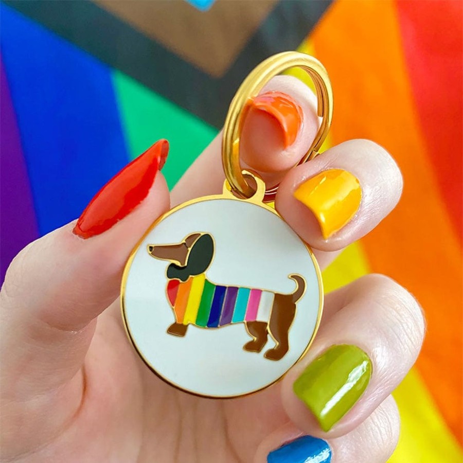 Erstwilder Enamel Key Rings | Spiffy The Supportive Dog Enamel Charm