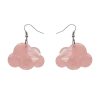 Erstwilder Essential Earrings | Solid Cloud Solid Glitter Resin Drop Earrings - Pink