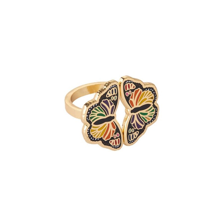 Erstwilder Rings | Prince Of Pride Butterfly Enamel Ring