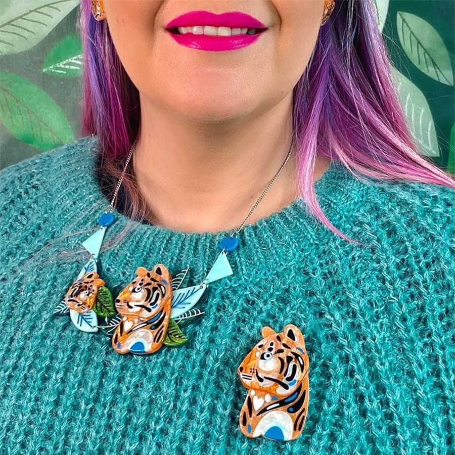 Erstwilder Brooches | The Tranquil Tiger Brooch