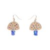 Erstwilder Essential Earrings | Mushroom Textured Resin Drop Earrings - Blue