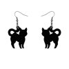 Erstwilder Essential Earrings | Pussy Cat Solid Resin Drop Earrings - Black