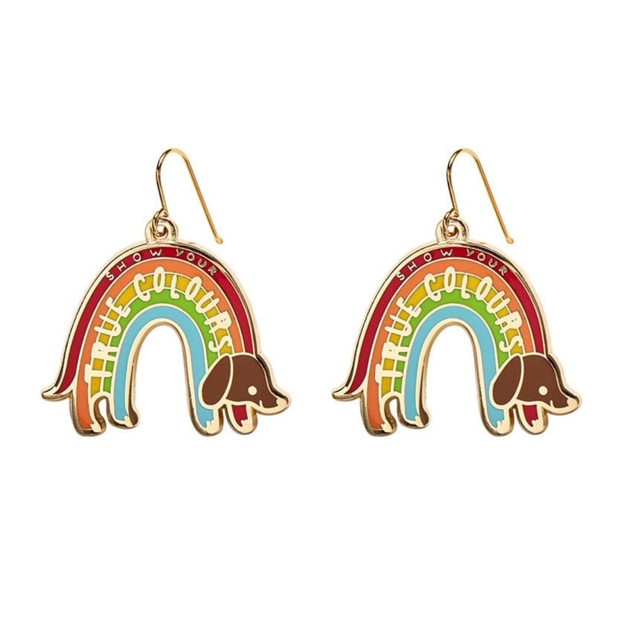 Erstwilder Enamel Earrings | True Colours Enamel Drop Earrings