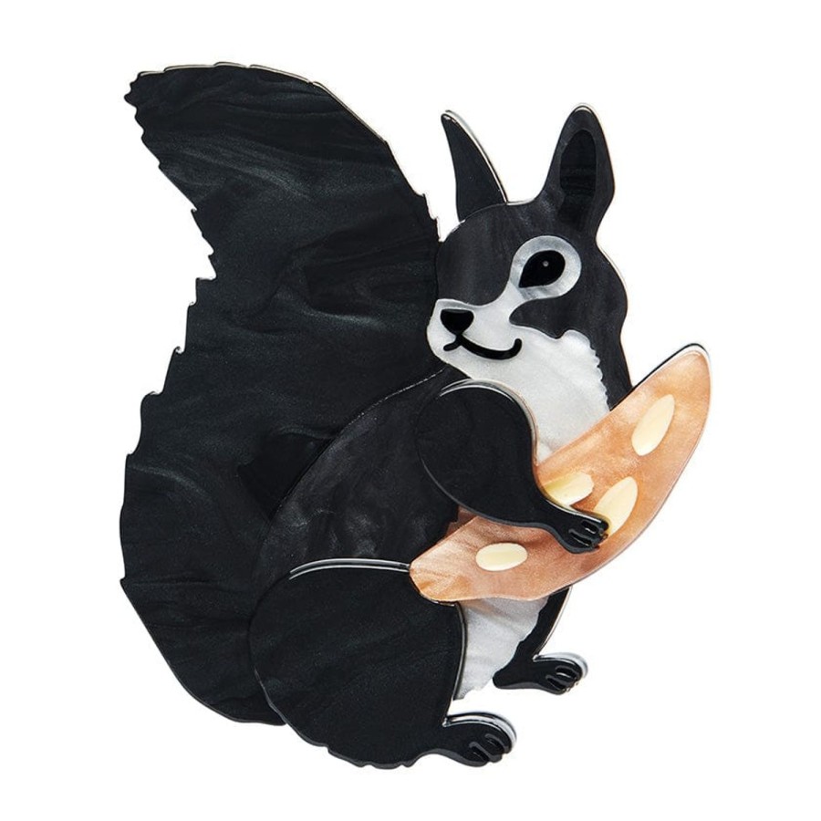 Erstwilder Brooches | Bellisimo Black Squirrel Brooch