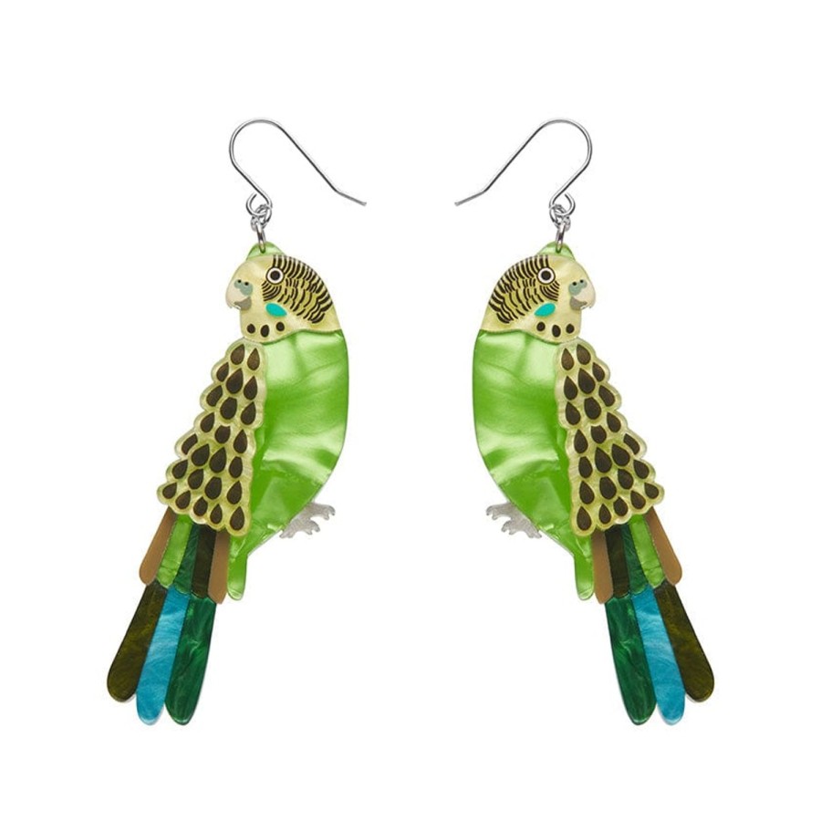 Erstwilder Earrings | Flossie The Budgie Drop Earrings