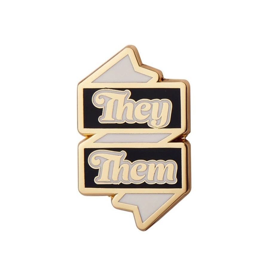 Erstwilder Enamel Pins | They/Them Pronoun Enamel Pin