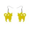 Erstwilder Essential Earrings | Pussy Cat Bubble Resin Drop Earrings - Yellow