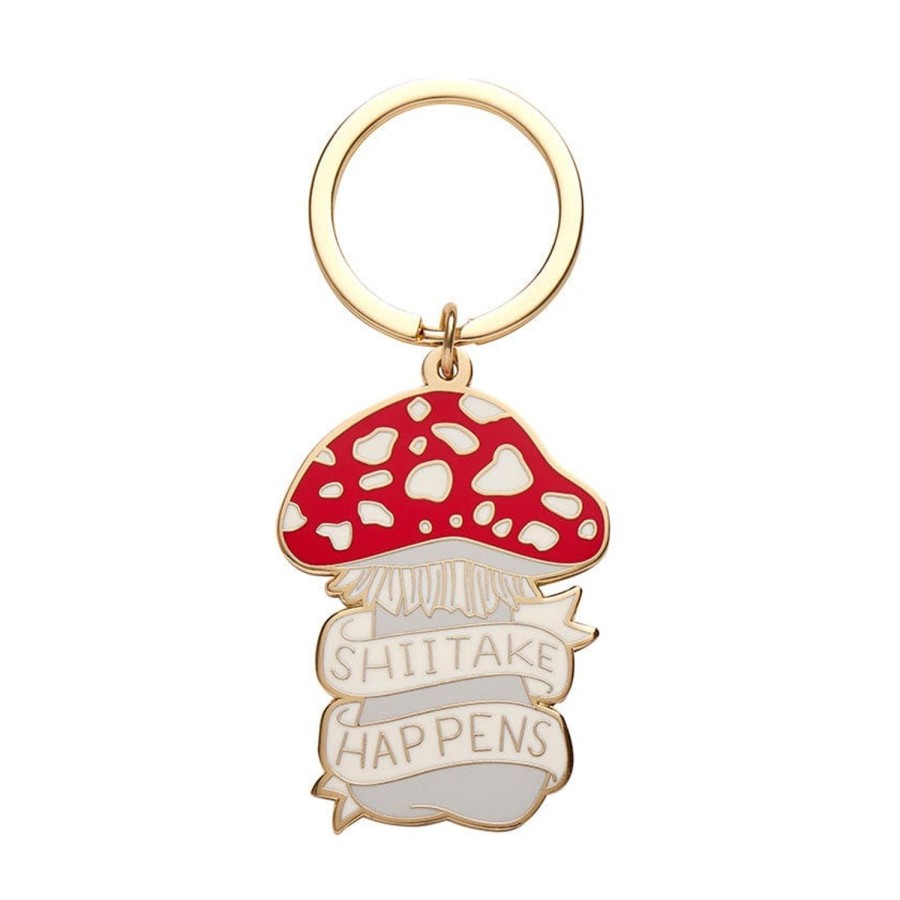 Erstwilder Enamel Key Rings | Shiitake Happens Enamel Key Charm