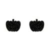 Erstwilder Essential Earrings | Pumpkin Glitter Resin Stud Earrings - Black