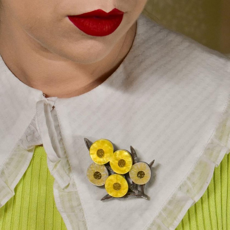 Erstwilder Brooches | A Walk In The Wattle Brooch