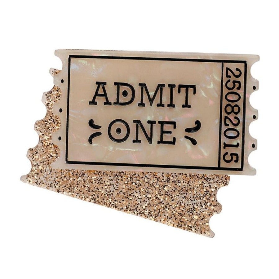 Erstwilder Brooches | Admit One Ticket Brooch